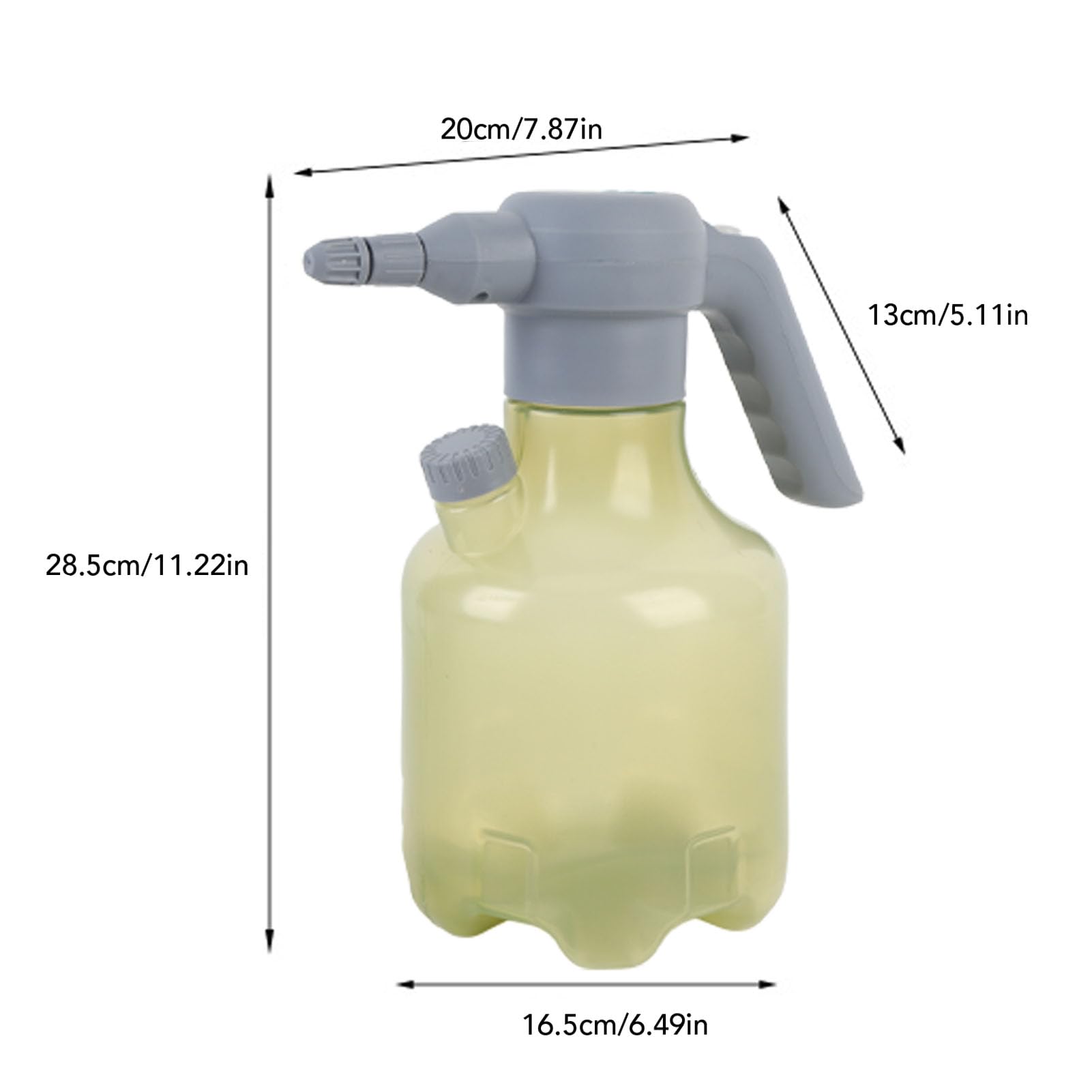 Pflanze, Doppel Zeitgesteuerte Bewässerung Wiederaufladbarer Batteriebetriebener Sprühflasche mit 3L -Wassertank für Topfpflanzen Garten Rasen Balkon Gewächshaus (Yellow)