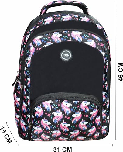 Image of PB Pearlbags LARSEN 21L Printed Casual Backpack,3 Compartment,Premium Fabric,Water Resistant Anti Theft,School & College Bag for Boys and Girls,Office & Travel Bag for Men and Women,46X31X15 Cms