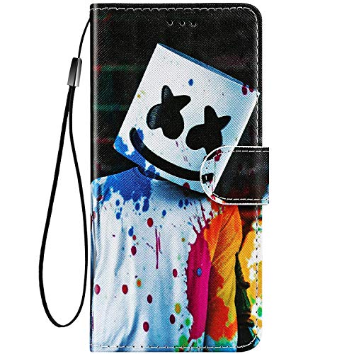 URFEDA Compatibel met Huawei P9 Lite Cover Lederen Kleurrijke Flip Portemonnee Cover Cartoon Case Shockproof Case Folio… - Afbeelding 3