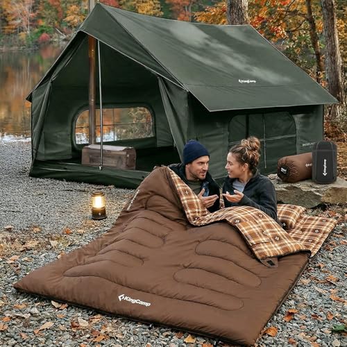 Carpa Hot Tent con Bolsa de Dormir para Camping Familiar