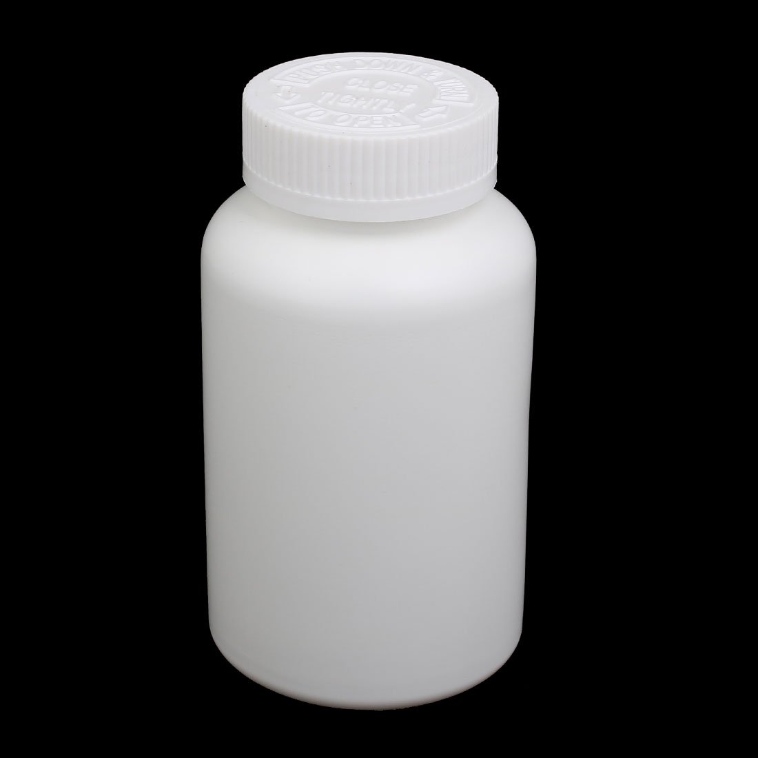 Aexit 300ml Plastic gauge Bottle White DIY Thicker Round Bottle w Cover