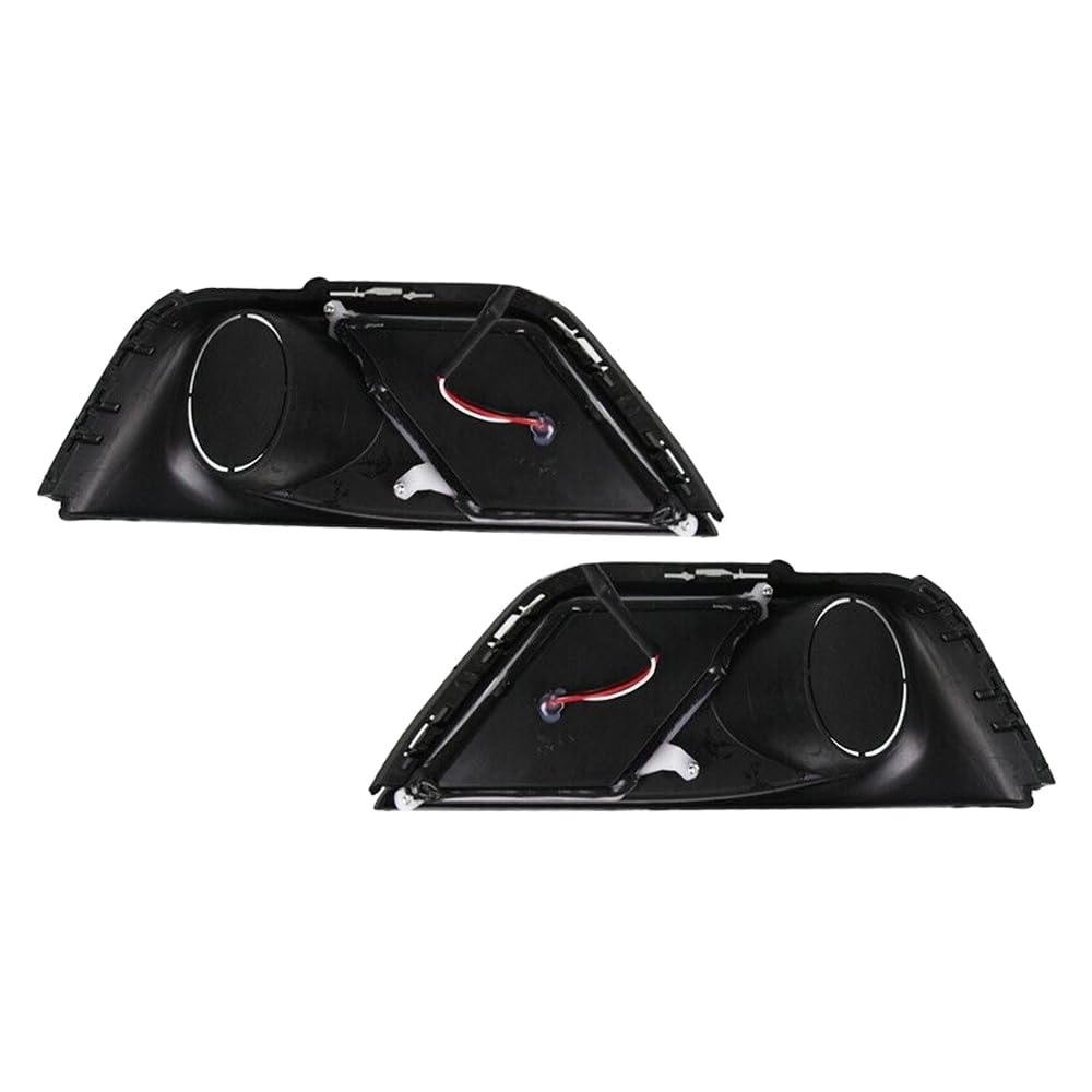 MACHSWON Daytime Running Light Fog Lamp Bezel With Yellow Turn Signal + Blue Night Mode 3 Colors LED DRL, Front Bumper Folight, 2017-2019 Compatible with Jeep Compass