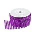 Diamond Sparkling Rhinestone Mesh Ribbon Roll for Arts & Crafts, Event Decorations, Wedding Cake, Birthdays, Baby Shower, 1.5" x 3 Yards, 8 Row, 1 Roll by Super Z Outlet (Purple)