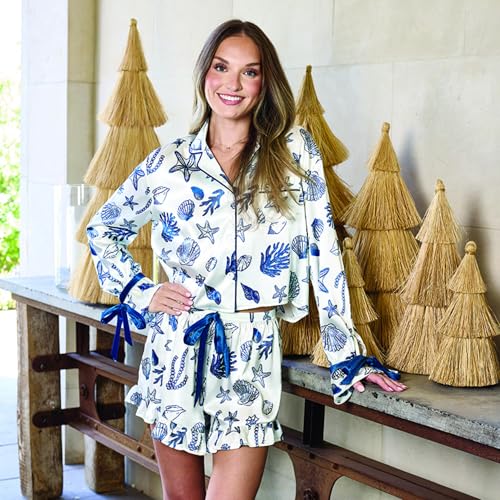 Image of Bella Sleep + Spa womens Pajamas for Women - 2-piece Ruffled Satin