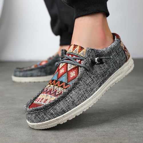 Men's Casual Comfort Fashion Sneakers - Breathable, Stylish High Street Beanie Shoes with Elastic Laces, Striped Pattern, All-Season Wear4