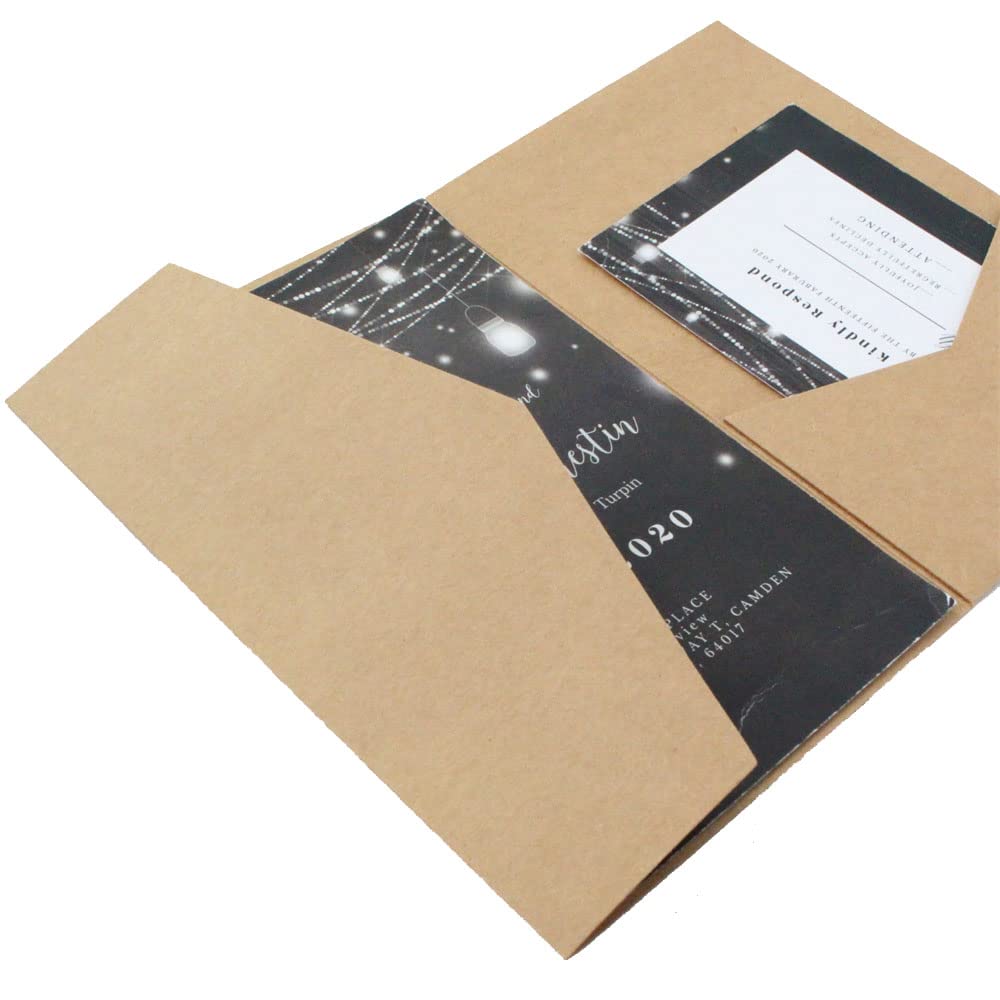 Partecipazione di nozze retrò, 250 g/m², carta artigianale, 25 pezzi per lotto.