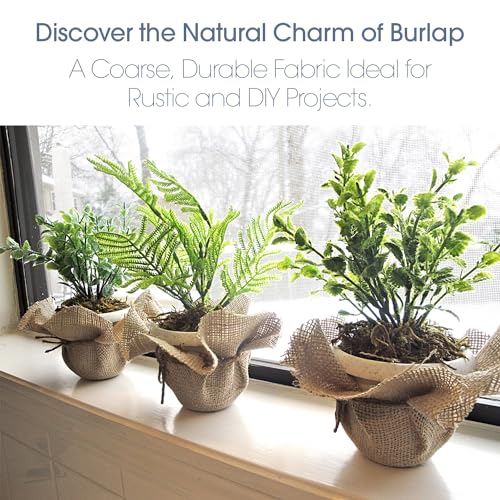 Premium 40-Inch Natural Jute Burlap Fabric - 1 Yard for DIY Weddings, Home Decor, Garden Projects, and Table Settings 6 Premium 40-Inch Natural Jute Burlap Fabric - 1 Yard for DIY Weddings, Home Decor, Garden Projects, and Table Settings - Image 5