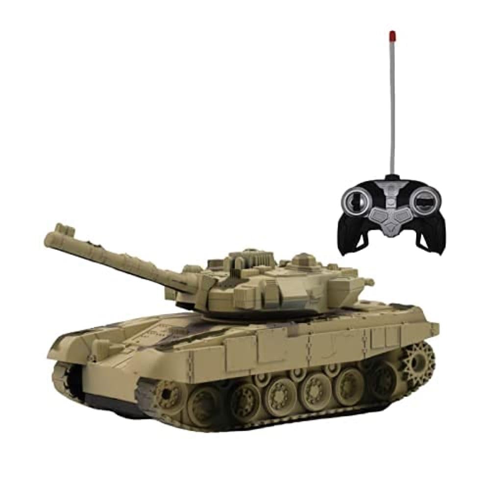 NEW PINCH Remote Control Rechargeable Army Battle Tank Toy for Kids with Light & Sound - Multicolour