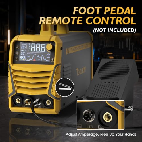 Image of TOOLIOM 6-in-1 AC /DC TIG Welder with Pulse, 110V /220V Dual Voltage | AC TIG /DC TIG /AC Pulsed TIG /DC Pulsed TIG /Stick /TIG Spot modes, large digital display
