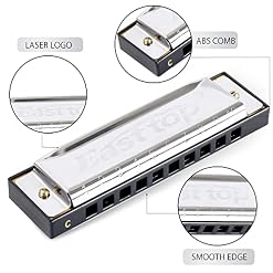 East top Harmonica diatonique en Do pour débutants et adultes, 10 trous, pour enfants, cadeau de Noël - Les Beatles, Paul McCartney, John Lennon, RIngo Starr, George Harrison East top Harmonica diatonique en Do pour débutants et adultes, 10 trous, pour enfants, cadeau de Noël – Image 3
