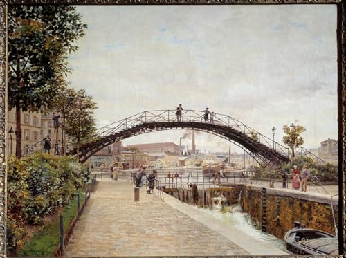 Tableau Le Canal Saint à Paris pour sublimer la décoration murale de votre salon moderne