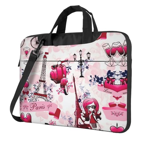 Bolsa de hombro para portátil de 15.6" duradera Torre Eiffel