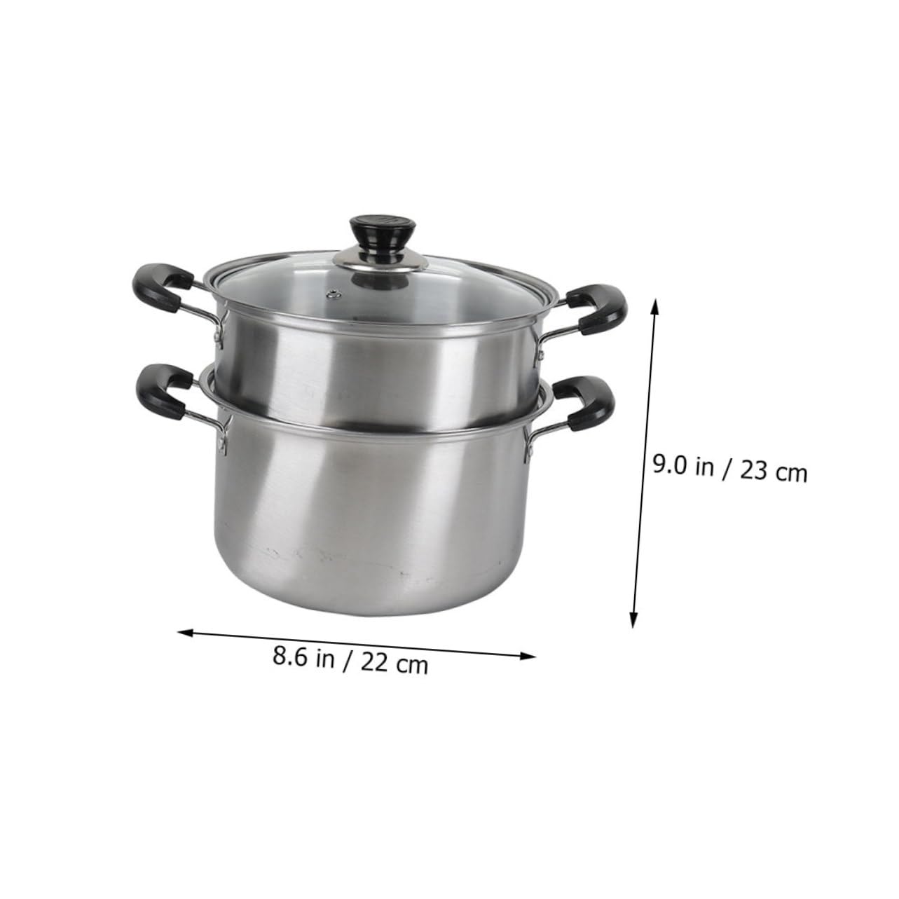 Edelstahl Suppentopf mit Dampfkorb, Silber, für Nudelgerichte | Sanftes Kochen, Vielseitig Einsetzbar im Küchenalltag, Robustes Edelstahl Design