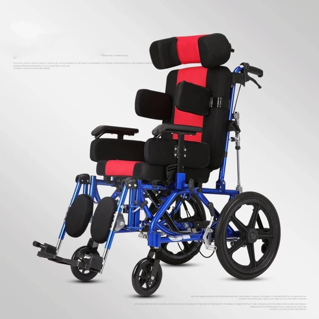Silla de Ruedas,Silla de Ruedas para Transporte de Niños Silla de Ruedas Manual Ligera/Red