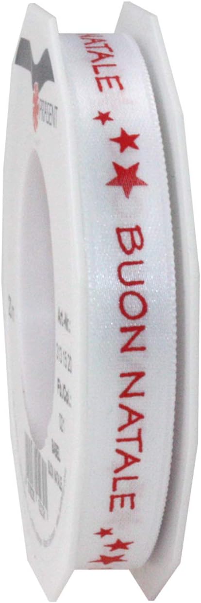 Präsent Printed Satin Ribbon, 15 mm width, 20 m length, Gold