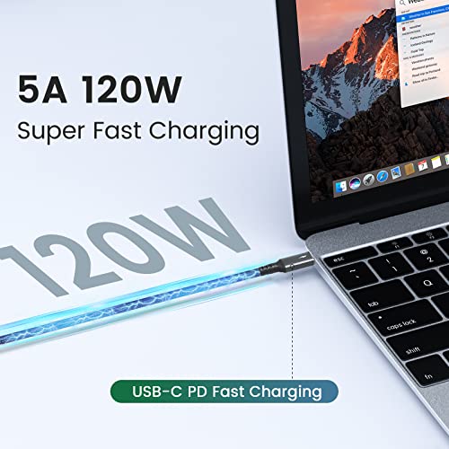 Namcim Thunderbolt 4 Cable (6.56 Ft), Usb4 Cable Support 120W Fast Charging/40Gbps Data Transfer/8K Display, Usb C To Usb C Cable, Intel Thunderbolt Certified For Type-C Macbooks, Ipad Pro,Hub,Docking #TOP3