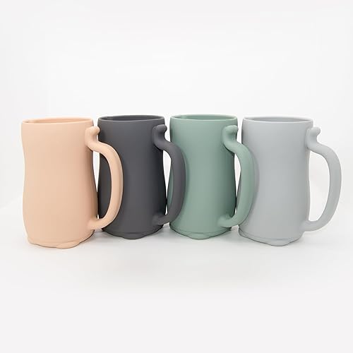 Miniatura 7 de mandoo Taza de enjuague de baño para bebés, silicona de grado alimenticio, taza de enjuague para champú y lavado corporal para niños con mango de