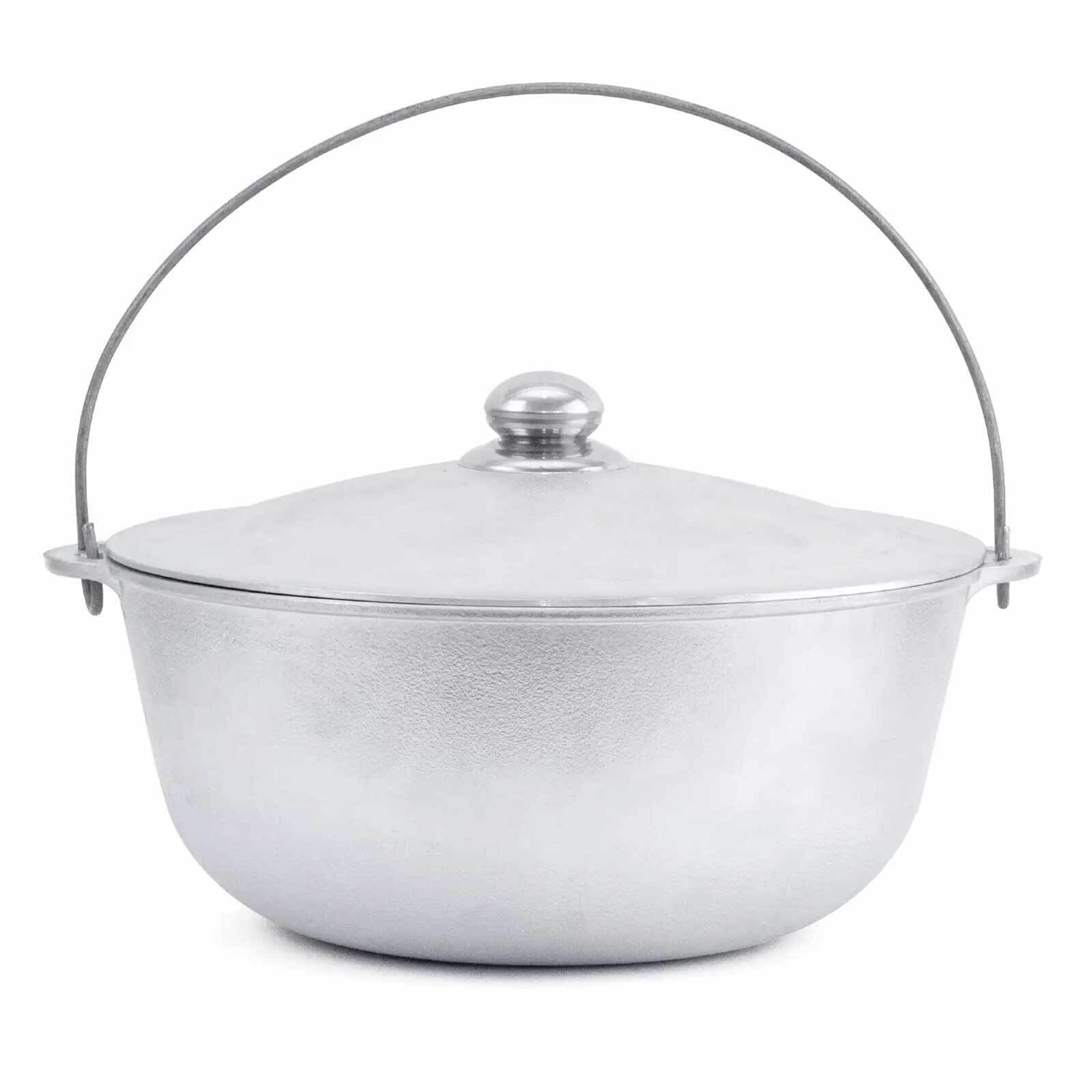 Kazan aluminio 10 L Kazan aluminio fundido a presión con soporte y tapa hervidor Asia olla estofada Tatarsky