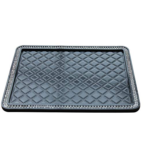 idain Bling Bling Crystal Non-Slip Mat Super Sticky Car Dashboard Anti Slip Mat Magic Anti Slip Mat Car Dashboard Sticky Pad Adhesive Mat for Cell Phone, CD, Electronic Devices, Keys, Sunglasses
