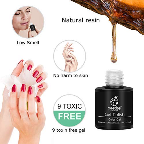 Beetles Supernova Gel Nail Polish Set - 6 Pcs Gel Polish Glitter with 3D Cat Eye Galaxy Nail Gel Temperature Color Changing, Soak Off UV LED Required, 7.3ml Each Bottle, Gel Nail Art Manicure Gifts
