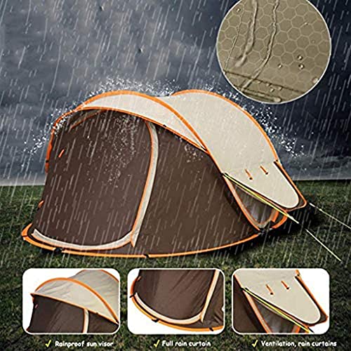 Carpa automática para camping 3-4 personas azul gran tamaño miniatura 5