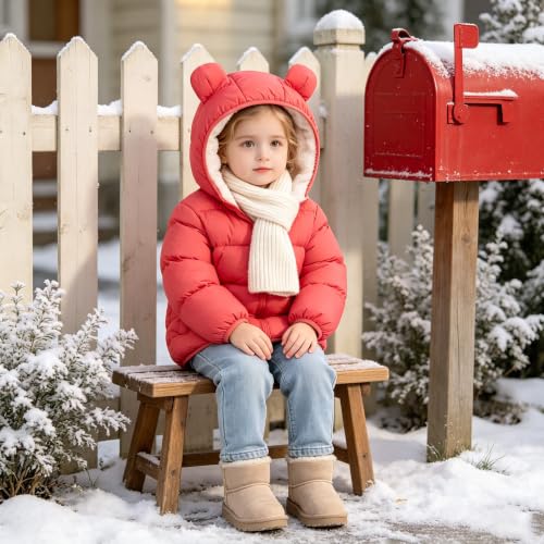 Image of BFUSTYLE Baby Toddler Coats Boys Girls Bear Ear Hooded Puffer Jackets 6M-5T