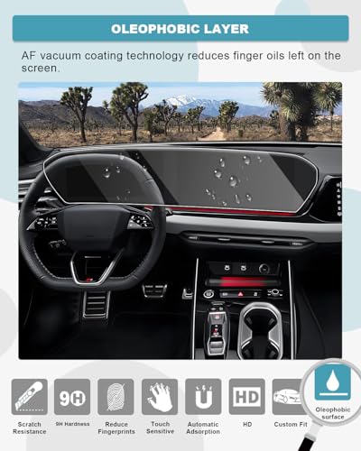 Image of CDEFG Tempered Glass for 2026 Audi A5 / 2026 Audi A6 Screen Protector, 14.5 Inch Touchscreen & 11.9 Inch Instrument, for 2026 Audi A5 A6 Screen Cover HD Anti Fingerprints