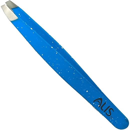 Alis Stainless Steel Slant Tip Tweezer Galaxy Blue