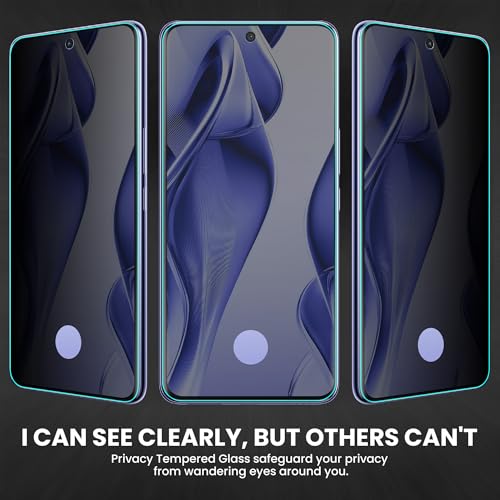 Image of FIRST MART Anti-Spy UV Tempered Glass for Vivo V50e | 9H Curved Display Screen Guard, Fingerprint Compatible | Pack of 2