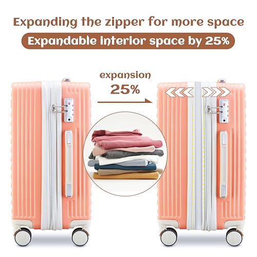 imiomo Carry on Luggage Sets,20 Inch Expandable Carry-on Suitcase with Spinner Wheels,Hard Shell Lightweight Rolling Travel Luggage with TSA Lock2