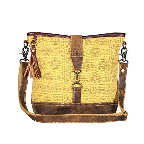 Myra Bags Fervor Canvas, leather & Rug Shoulder Bag S-1939