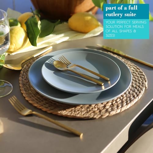 Argon Tableware 8 Stainless Steel Dinner Knives – 21cm Gold Finish Modern Cutlery Set for Dining & Entertaining – Stylish Dishwasher Safe Tableware - Image 4