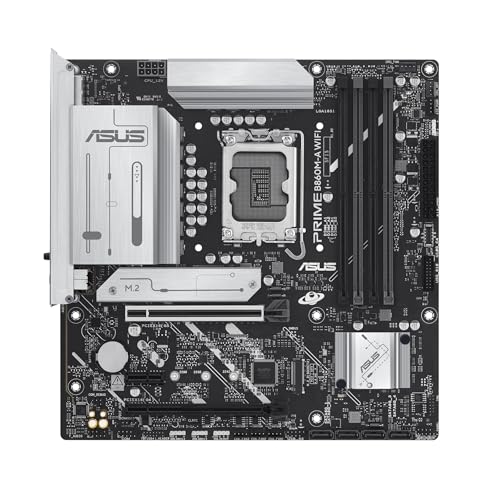 PRIME B860M-A WIFI, Scheda Madre Intel mATX, 7+1+1+1 Fasi di Alimentazione, Slot DDR5, PCIe 5.0, 2 Slot M.2, WiFi 6E, Ethernet Realtek 2.5 GB, DisplayPort, HDMI, USB-C 20 Gbps, Nera - Scheda madre - Immagine 1