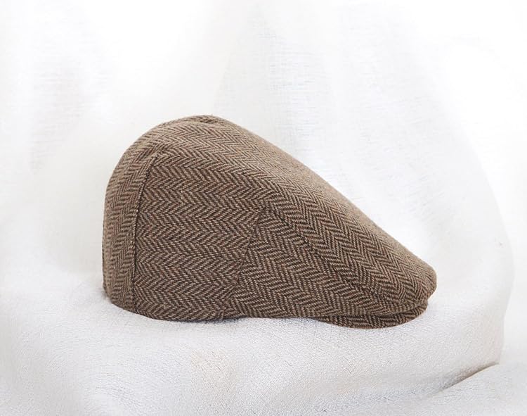 Cabbie Newsboy Hat for Kids Vintage Beret Tweed Pageboy Cap Forward Flat Cap for Toddler Girls Boys 4-9Y3