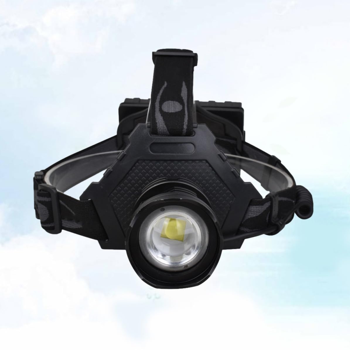 Linterna Frontal LED Recargable USB Zoom Retráctil, 50w, Carcasa de Aleación de Aluminio y Plástico, Adecuado para Actividades al Aire Libre y Ciclismo