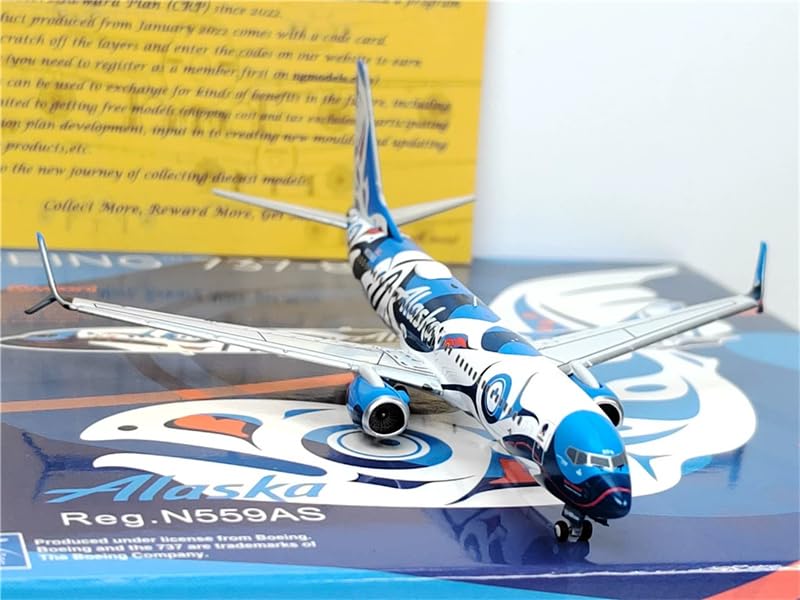 NG Models アラスカ航空 B737‑8 N565AS 1:400 NG Model Alaska Airlines 737-800/w N565AS “Mickey's Toontown