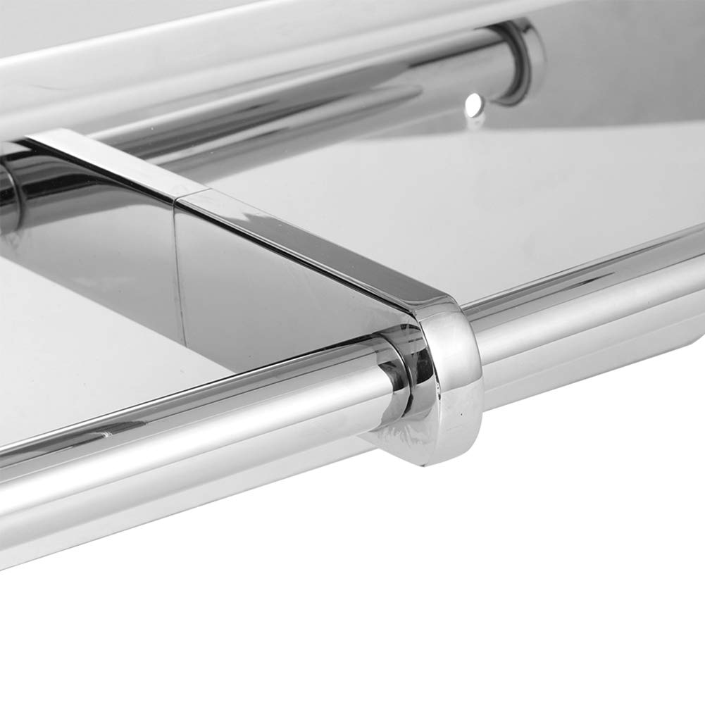 Tissting Portarotolo Doppio con ripiano portacellulare Portarotolo in Acciaio Inox Moderno Portarotolo da Parete Organizzatore da Bagno per Bagno di casa, Bagno dell'hotel (10,2 x 4,3 x 4,5 Pollici)