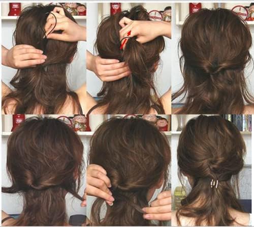 Miniatura 5 de 1 Unidad(2 piezas) de plástico mágico pelo trenzado cola de caballo herramienta clip herramienta simple bricolaje estilo de pelo accesorios