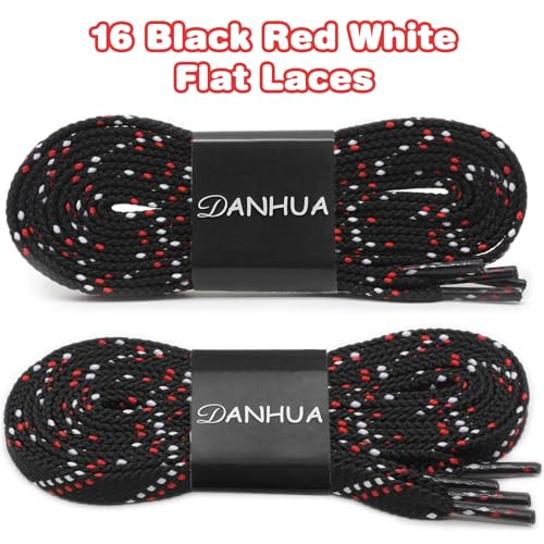 Image of Flat Shoelaces Multicolor Twill Point Thick Shoe Lace Shoestring 2 Pair