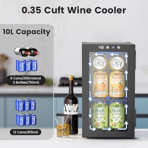Image of Electactic 10L Mini Fridge Counter-top Wine Cooler