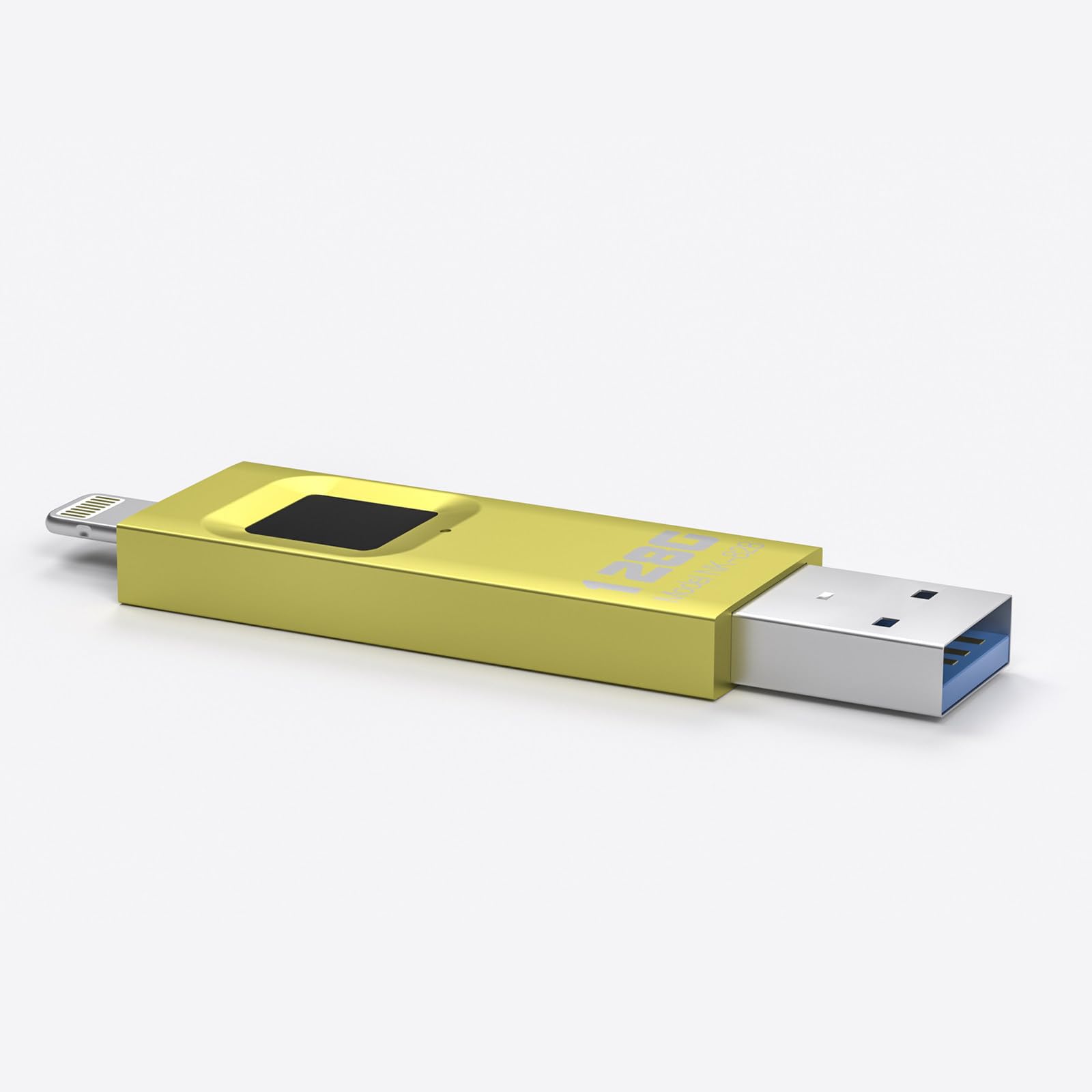 Chiavetta USB per impronte digitali, 128 GB crittografato U Disk per dispositivi mobili, compatibile con interfacce iOS e USB