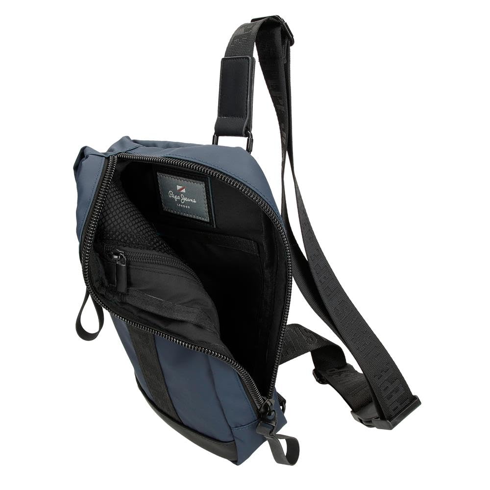 Pepe Jeans Hoxton Obudowa na messenger Niebieski 14x25x6 cms Poliester, niebieski, Talla única, Torba na ramię