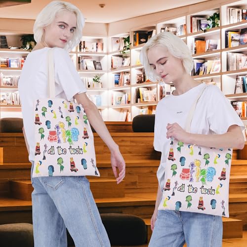 Bolso tote con personajes de dibujos animados y expresiones emocionales, CMNIM, para mujer miniatura 2