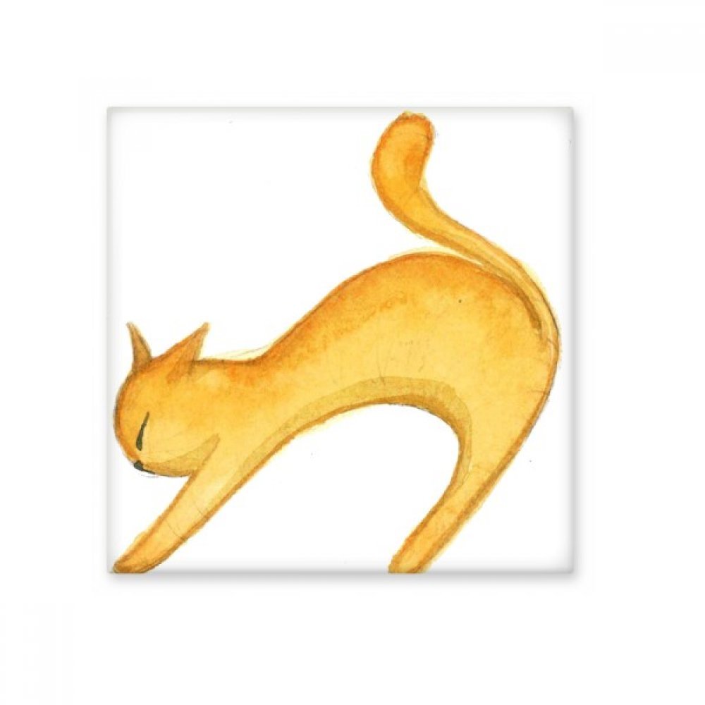 Carrelage chat orange en aquarelle pour votre cuisine et salle de bain Miaoji