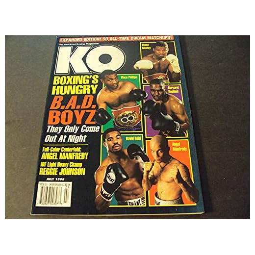 KO Boxing Jul 1998 50 All-Time Dream Matchups, Centerfold Angel Manfredy