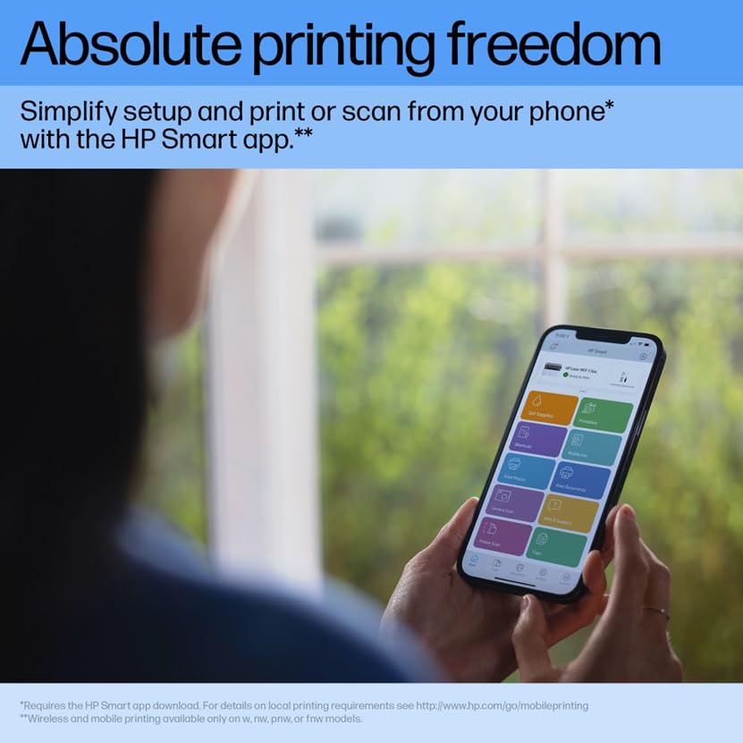 Image of HP Laser MFP 136w, Wireless, Print, Copy, Scan, 40-Sheet ADF, Ethernet, Hi-Speed USB 2.0, Up to 21 ppm, 150-sheet Input Tray, 100-sheet Output Tray, 10,000-page Duty Cycle, Black and White, 4ZB86A