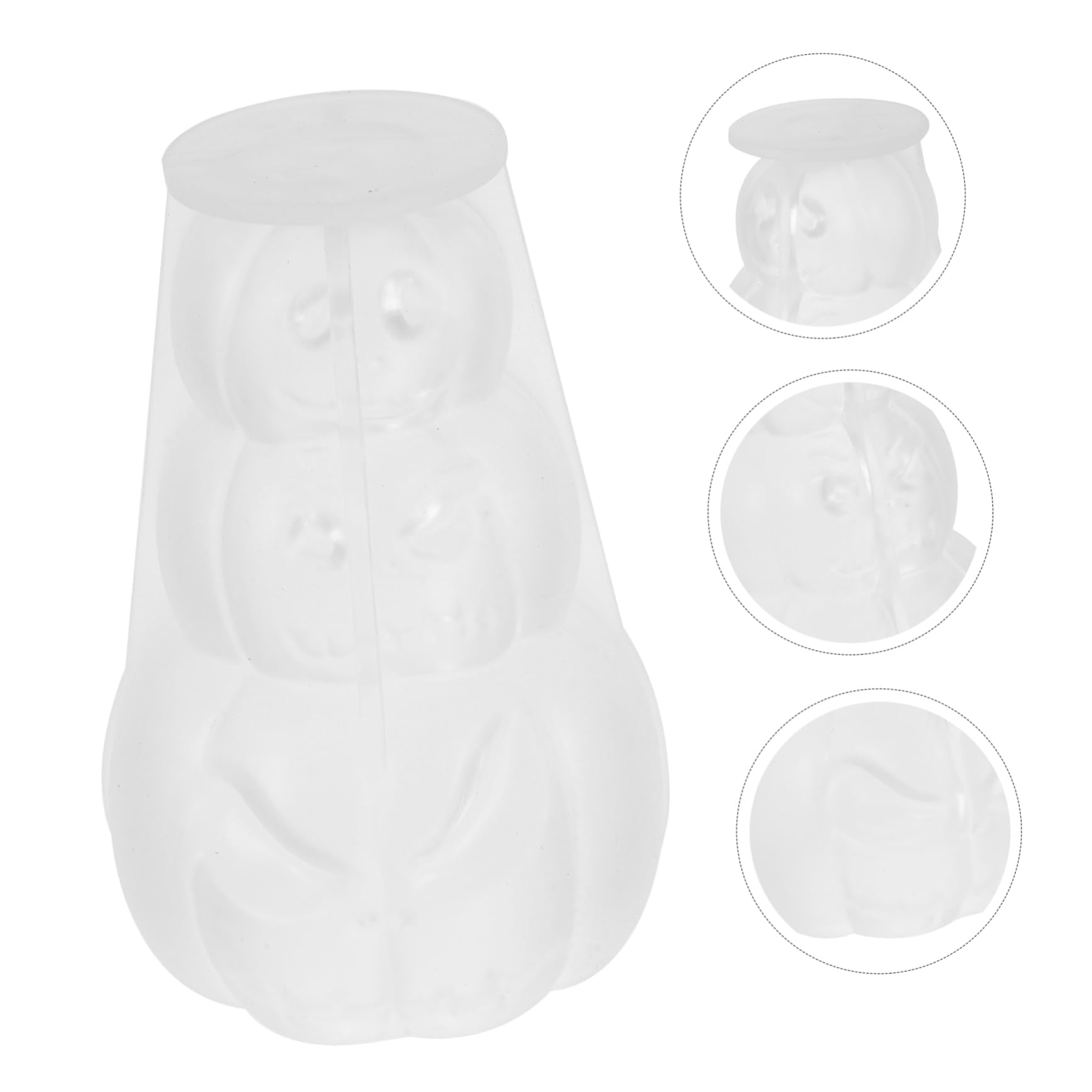 DOITOOL 4 Stück Halloween Silikonform für Diy Kürbis Gesichtskerzen Wiederverwendbare Gießform Flexiblen Silikon Einfach zu Entformen für Halloween Dekorationen und Handgemachte Kerzen