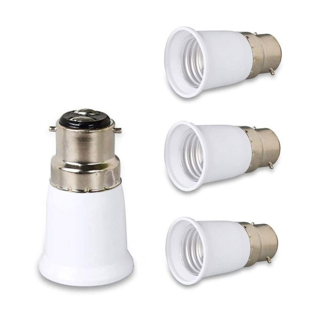 Convertisseur à Douille Lumineux 4PCS, B22 En E27 Adaptateur De Douille à Vis De Bulbe Adaptateur De Douille Du Porte-sobre Pour Les Ampoules LED Et Les Ampoules à Incandescence Et Les Ampoules