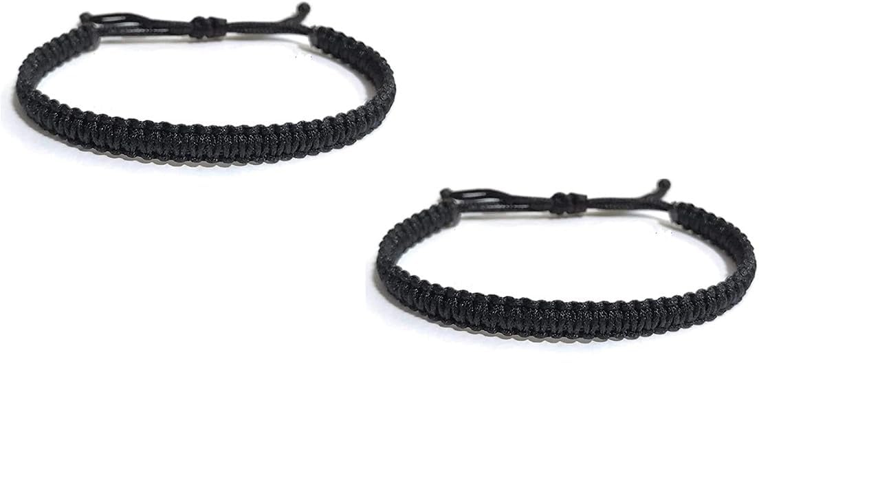 Veena Pack of 2 Handmade Thread Bracelet Macrame Cord Adjustable Buri Nazar Protection Avoid Negative Energy Wristband Dhaga 100% Skin Friendly for Girls Boys Men Women Nazariya uk55 (B0CQJT348W) Amazon Price History, Amazon Price Tracker