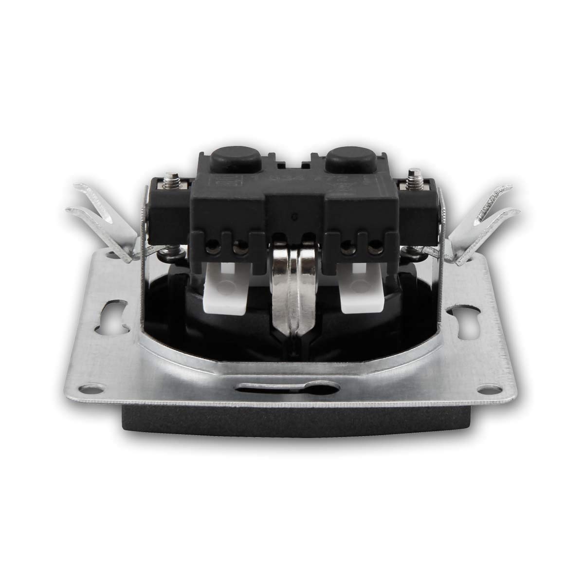 Juego de 40 bases de enchufe FLAIR antracita, 250V/16A, sin marco, conexión clamp